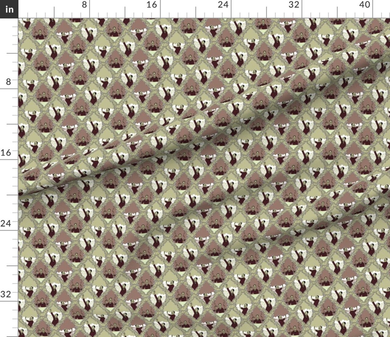 Various Fabrics by the Yard or Fat Quarter Vintage Toile Civil Rights Speech History March Washington Equality Dream Lattice Small Scale Custom Printed Fabric by Spoonflower